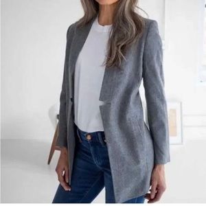 AYR The Coup wool blazer fog gray size 8